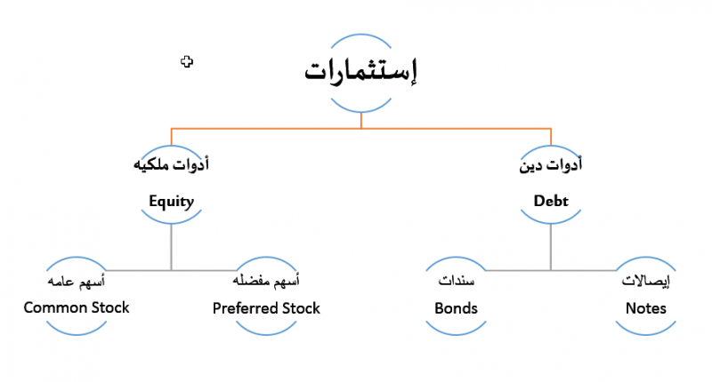 الأدوات الإستثماريه Equity and Debt Investments